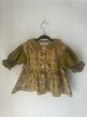 Misha and Puff Patchwork Peasant Top 2y